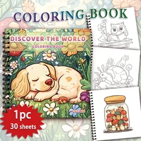 1pc,Puppy Colouring Book - Teen Colouring Book - 30 Sheets, 8.3x 8.3 inches, Adult Stress Relief, Birthday, Holiday Party Gift 1