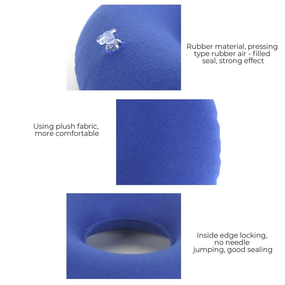 Inflatable Cushion Postpartum Air Pillow Bedsore Pad Relief the Pain Donut Cushion Durable Anti-pressure Pad Hemorrhoid Pillow
