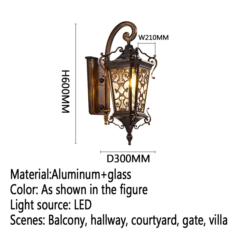 SOURA 현대식 LED 야외 벽 램프, 전기 심플 방수, 발코니 복도 안뜰 빌라 게이트 호텔