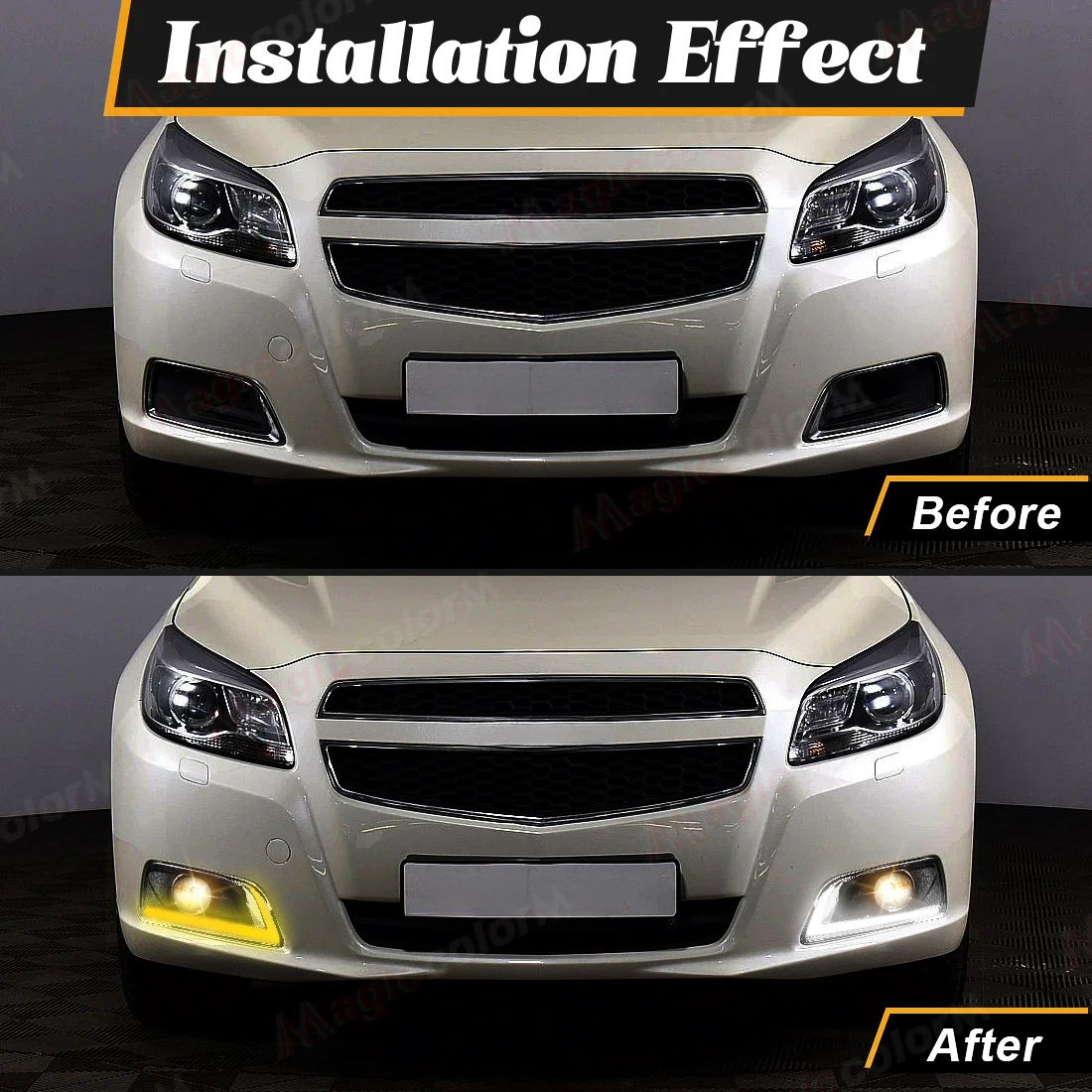 For Chevy Chevrolet Malibu 2011 2012 2013 2014 2015 DRL Led Daytime Running  Light Halogen Fog Lamp Front Bumper Headlights 12V - AliExpress, image size:1100x1100