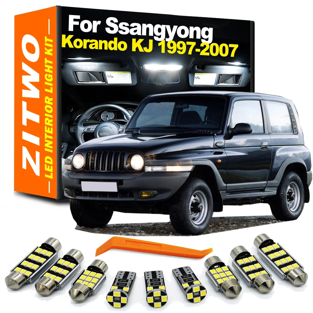 

ZITWO 11Pcs LED Interior Light License Plate Bulb Kit For Ssangyong Korando KJ 1997- 2000 2001 2002 2003 2004 2005 2006 2007