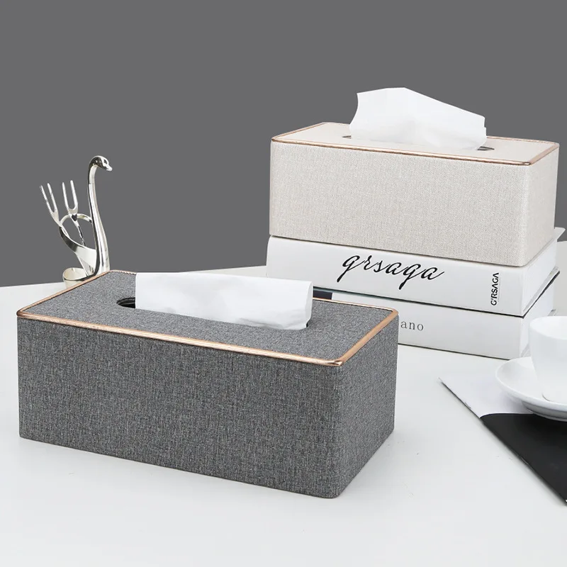 

New Arrival Paper Tissue Box Holder Joint PU Leather Napkin Holder Car Tissue Case for Home Living Room Office Desk Organizer