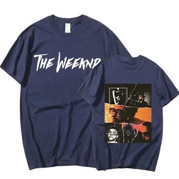 The Weeknd Vintage Unisex Black T Shirt Retro Graphics Double-sided Print T-Shirts Cotton 3