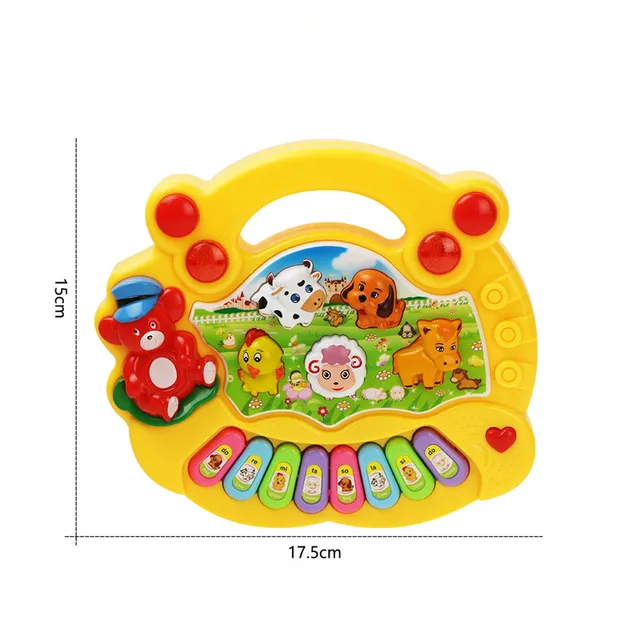 Chinese Farm Animal Sound Kids Piano Music Toy Musical Animals Sounding Keyboard Piano Baby Playing Type Musical Instruments 4
