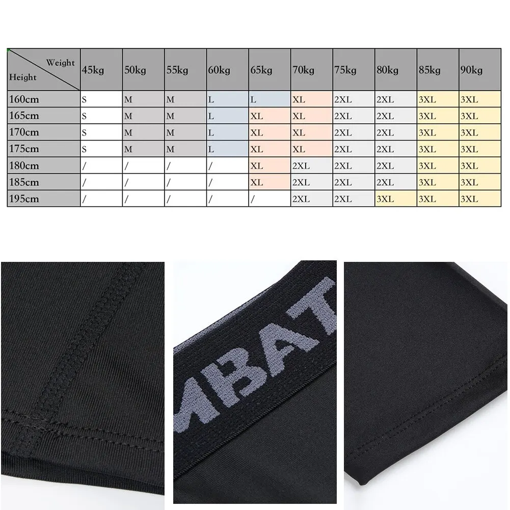 Men's Tights Cycling Shorts 3/4 One Leg Compression Bike Clothing Sports Tights Athletic Base Layer Underwear MTB Bicycle Pants