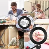 5X Magnifying Glass with Light 2-in-1 LED Lighted Magnifier 3 Color Modes Stepless Dimmable Hands Free Magnifying Desk Lamp 4