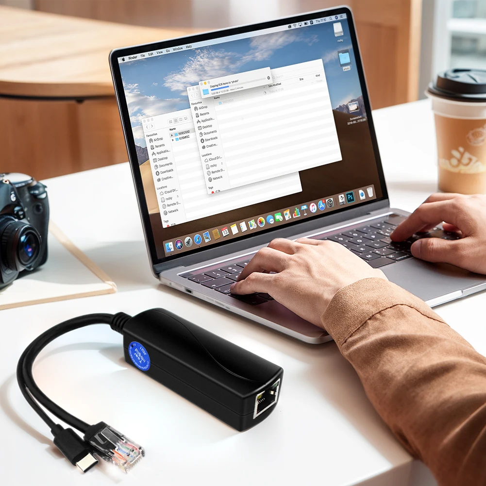 PoE Splitter 48V To 5V 4A Micro USB Adapter Adaptive 10/100/1000Mbps PoE Splitter USB TYPE C 5V for Raspberry Pi 5