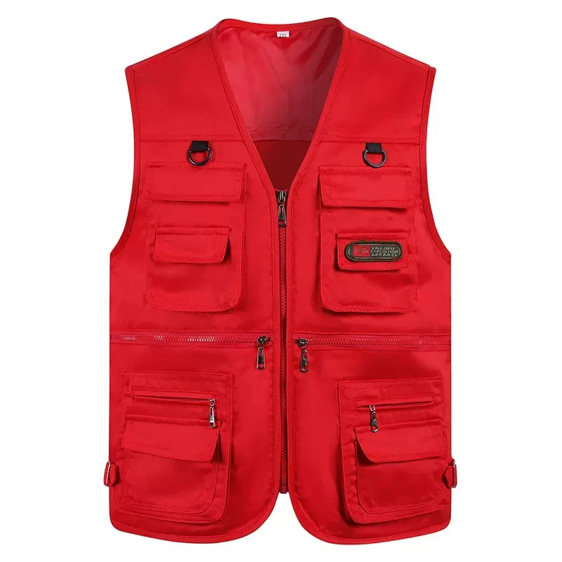 Yukirtiq Vissersvest voor heren, mouwloos vissersjack, vrijetijdsvest, jachtvest, visvest, herenvesten, fotografie, wandelvest met veel zakken, zwart, 4XL