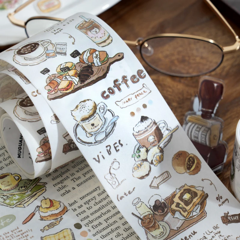 Decorative Tape 4Style 1Roll/pack Special Oil Tape Slow Life Diary Series Handbook Decoration Vintage European DIY Bottoming Collage