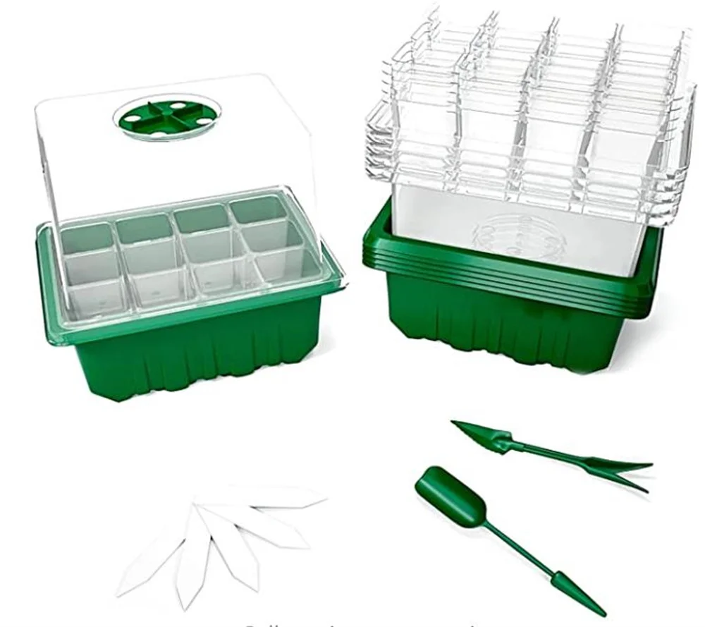 Plastic Nursery Pot 12 Hole Seedling Trays Plant Flower Grow Box Propagation Gardening Grow Starting Germination Box 4/5/6PCS