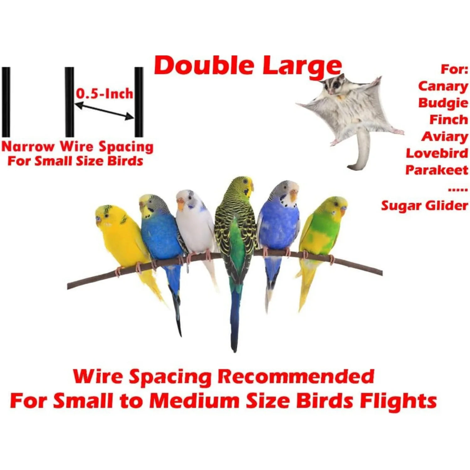 Large Double Birdhouse Treehouse Bird Flight Center Divider Cage Side Breeding Nest Doors Removable Rolling Stand bird cage accessories,bird house,bird cage,bird nest