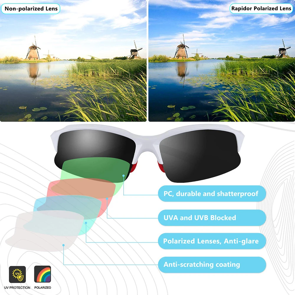 1PC Sun Protection Uv Protection Glasses Outdoor Sports Effective Uv Design Durable
