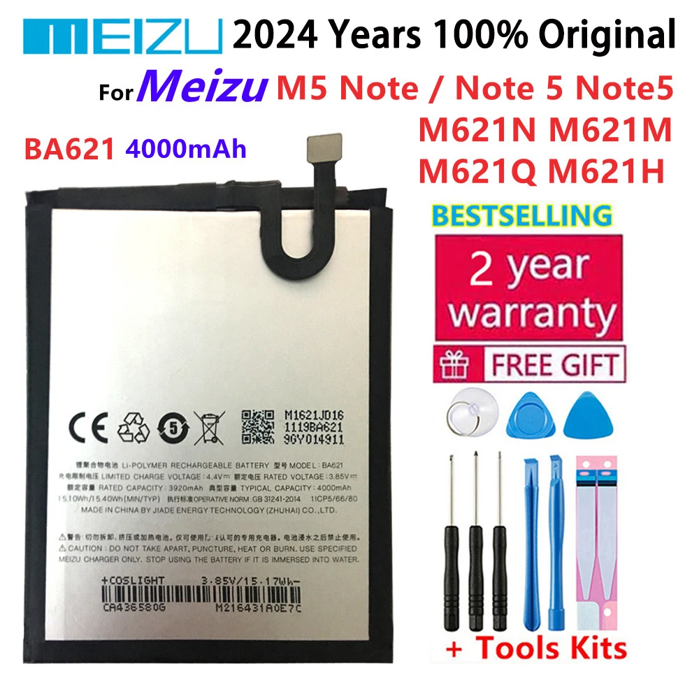 

100% Original Mobile Phone Replacement BA621 Battery For Meizu M5 Note / Note 5 Note5 M621N M621M M621Q M621H Batteries Bateria