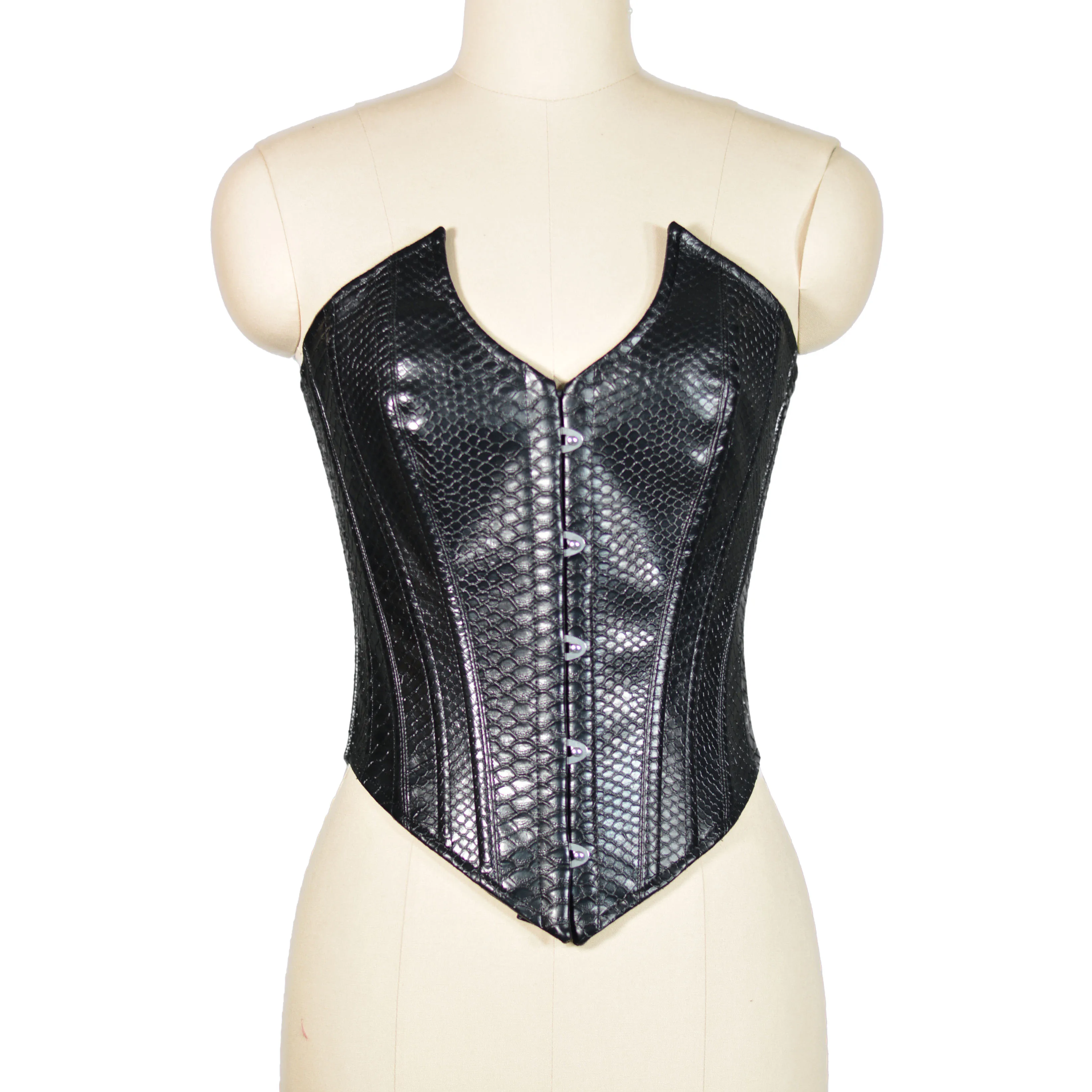 new-snake-scale-gothic-punk-fishbone-bra