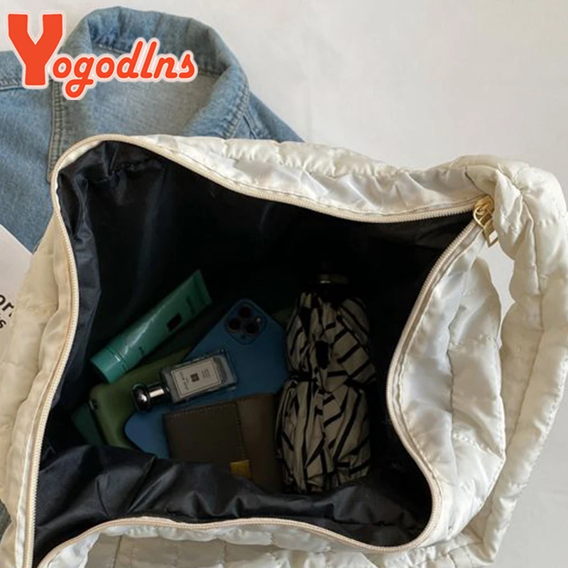 New Quilted Padded Crossbody Bag for Women Pleated Bubbles Cloud Shoulder Bags Large Tote Bucket Bag Ruched Handbags