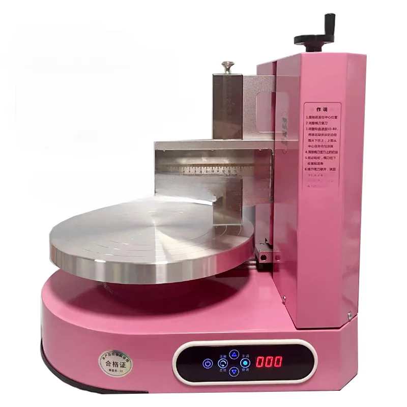 

New Arrival Semi Automatic Birthday Cake Cream Coating Filling Machine 4-12Inch Cakes Cream Butter Spreading Daubing Icing Maker