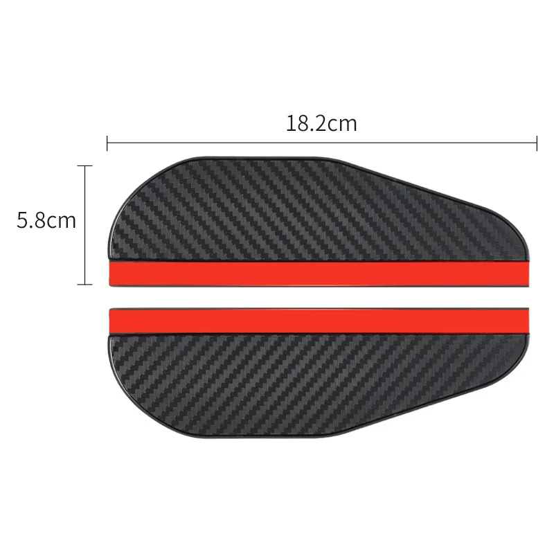 2PCS Car Rearview Mirror Rain Eyebrow Carbon Fiber Shade Protector Clear Vision Rain Auto Mirror Organizer Accessories