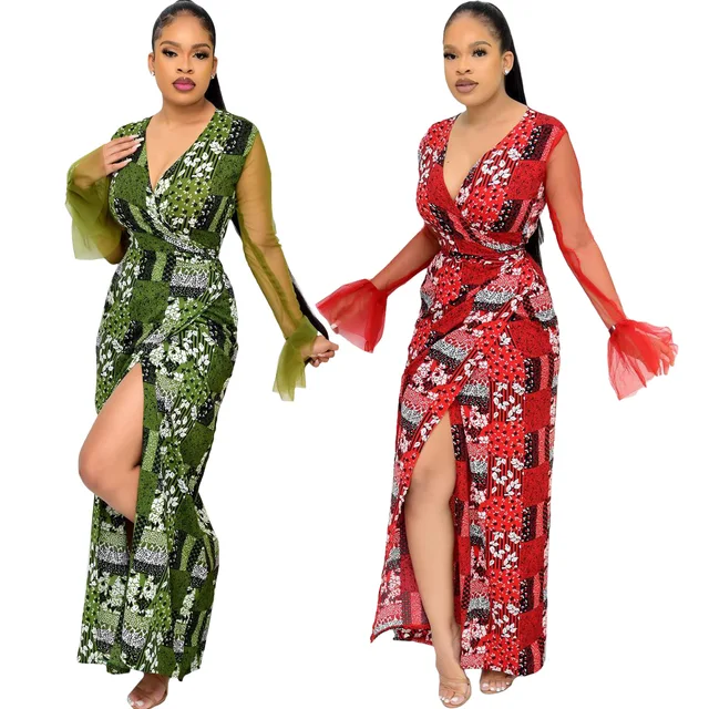 Temisan Wrap Print Dress