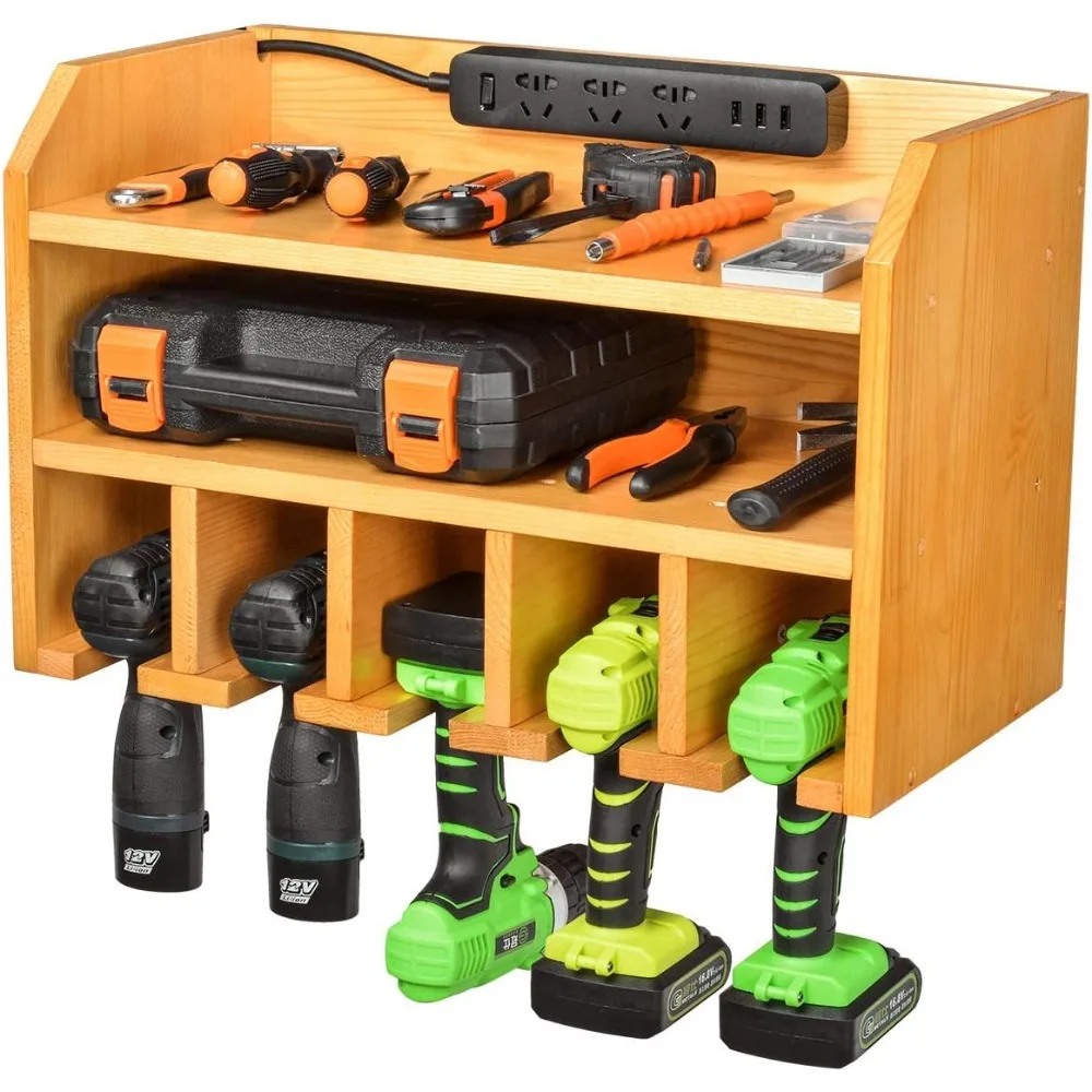 XCSOURCE Power Tools Storage Organizers Cabinets, Drill Charging Station,  Hanging Slots, Wall Mount Impact Drivers Dock Large AliExpress