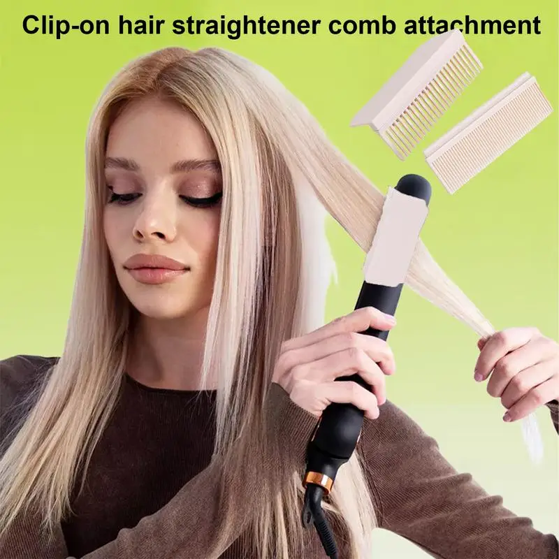 Flat Iron Comb Barber Hair Comb for Straightening Hair Straightening Lazy Tool with Dense Teeth for Home Dormitory Travel