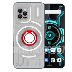Premium Ring Holder Kickstand Case - Soft TPU Back Cover for Enhanced Grip and Convenience (Clear Red Ring)