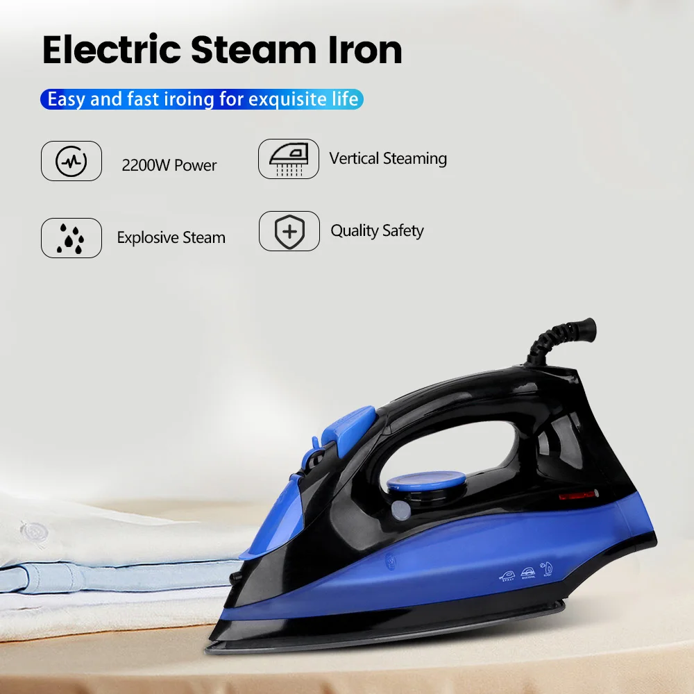 2200W Professional Electric Steam Iron for Clothes Electric Steamer