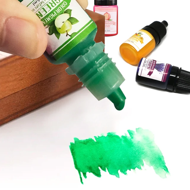 12 Colors Epoxy Resin Pigment Transparent Non-Toxic Concentrate Colorant  Liquid for UV Resin Coloring Resin Jewelry Making DIY