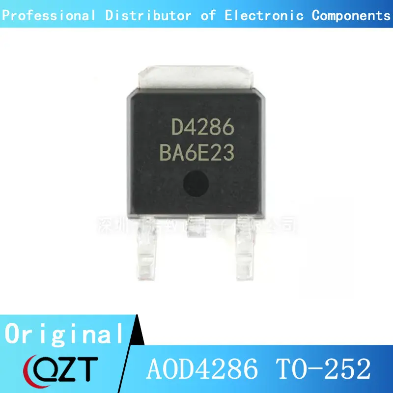 10pcs/lot AOD4286 TO252 D4286 14A 100V TO-252 chip New spot 100pcs aod4286 to 252 d4286 to252 n channel mosfet transistor
