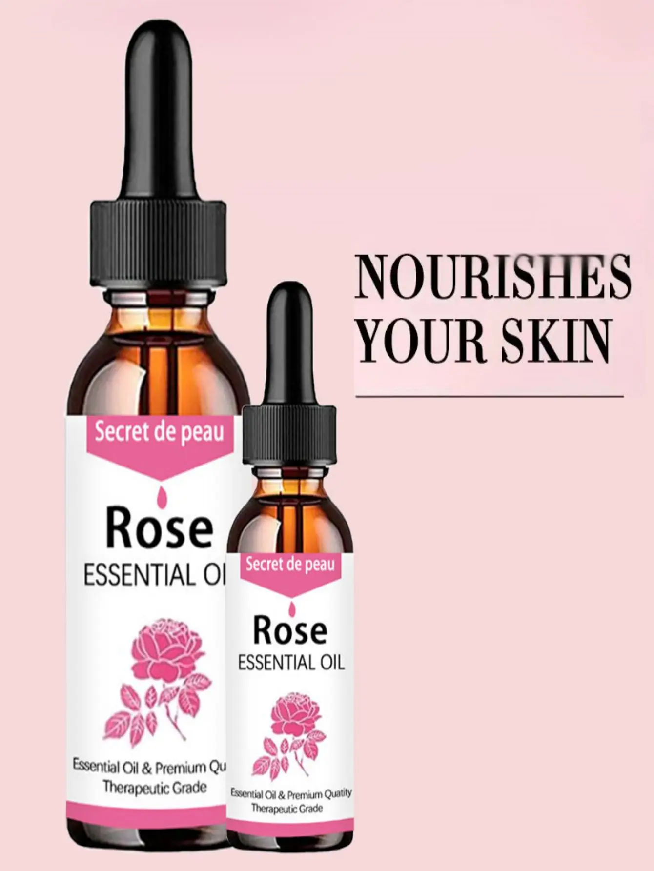 Rose essential oil, brightens skin tone, moisturizes and nourishes skin 4
