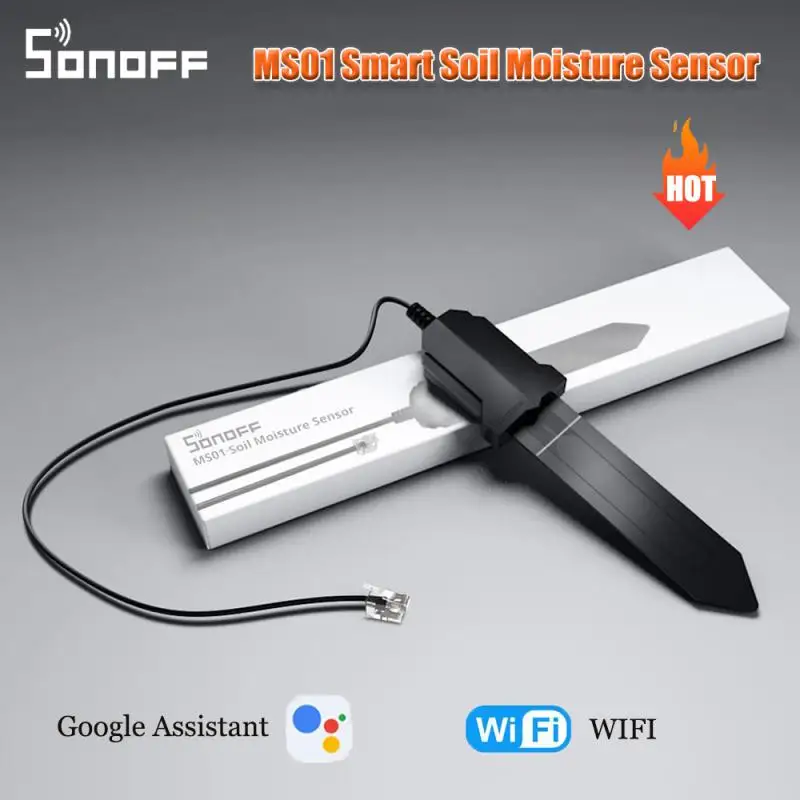 

SONOFF MS01 Soil Moisture Sensor Smart Humidity Detector Hygrometer Meter Plants Garden DIY Testing Tool Work For THElite/Origin