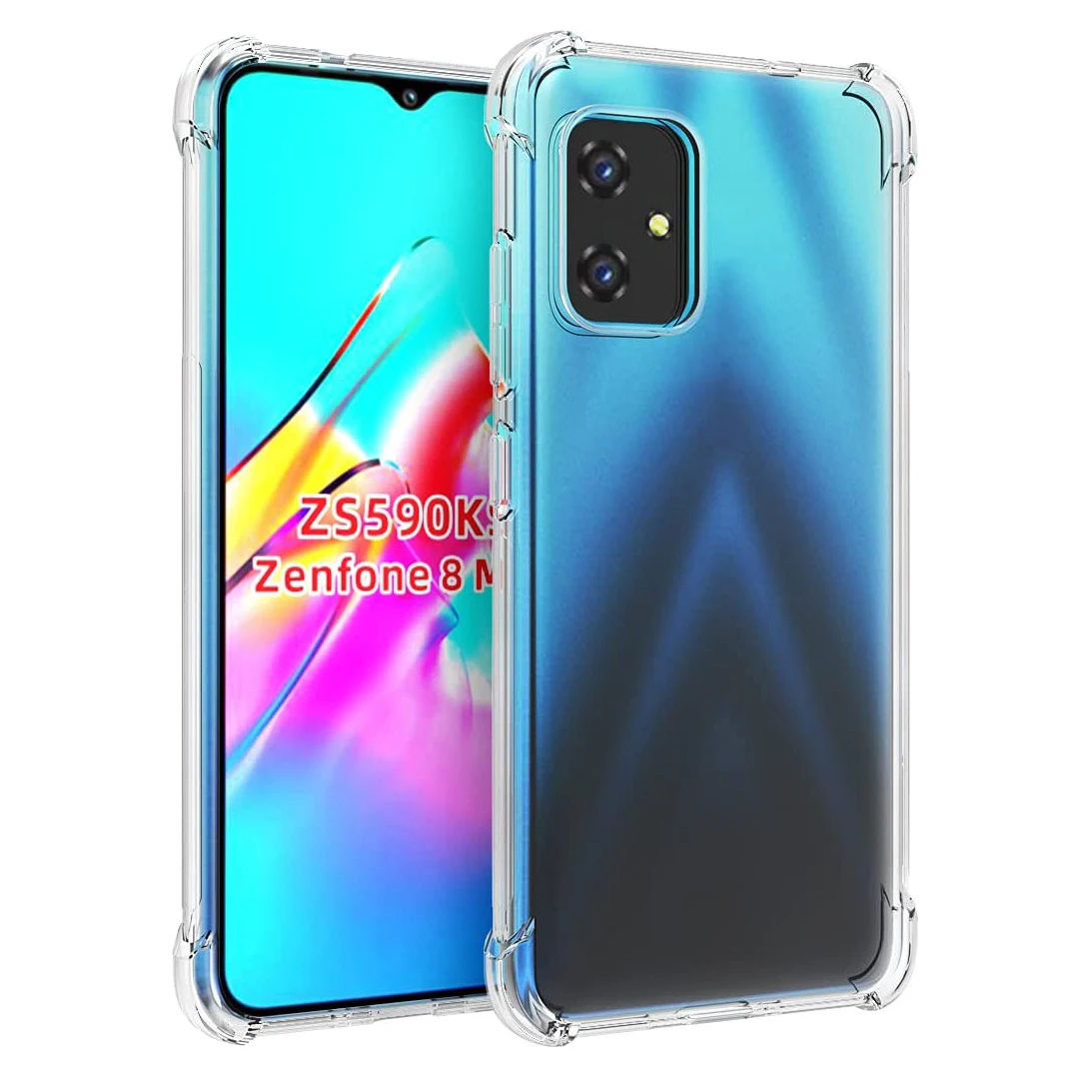 Clear Transparent Shock-Absorption Phone Case with Reinforced Corners