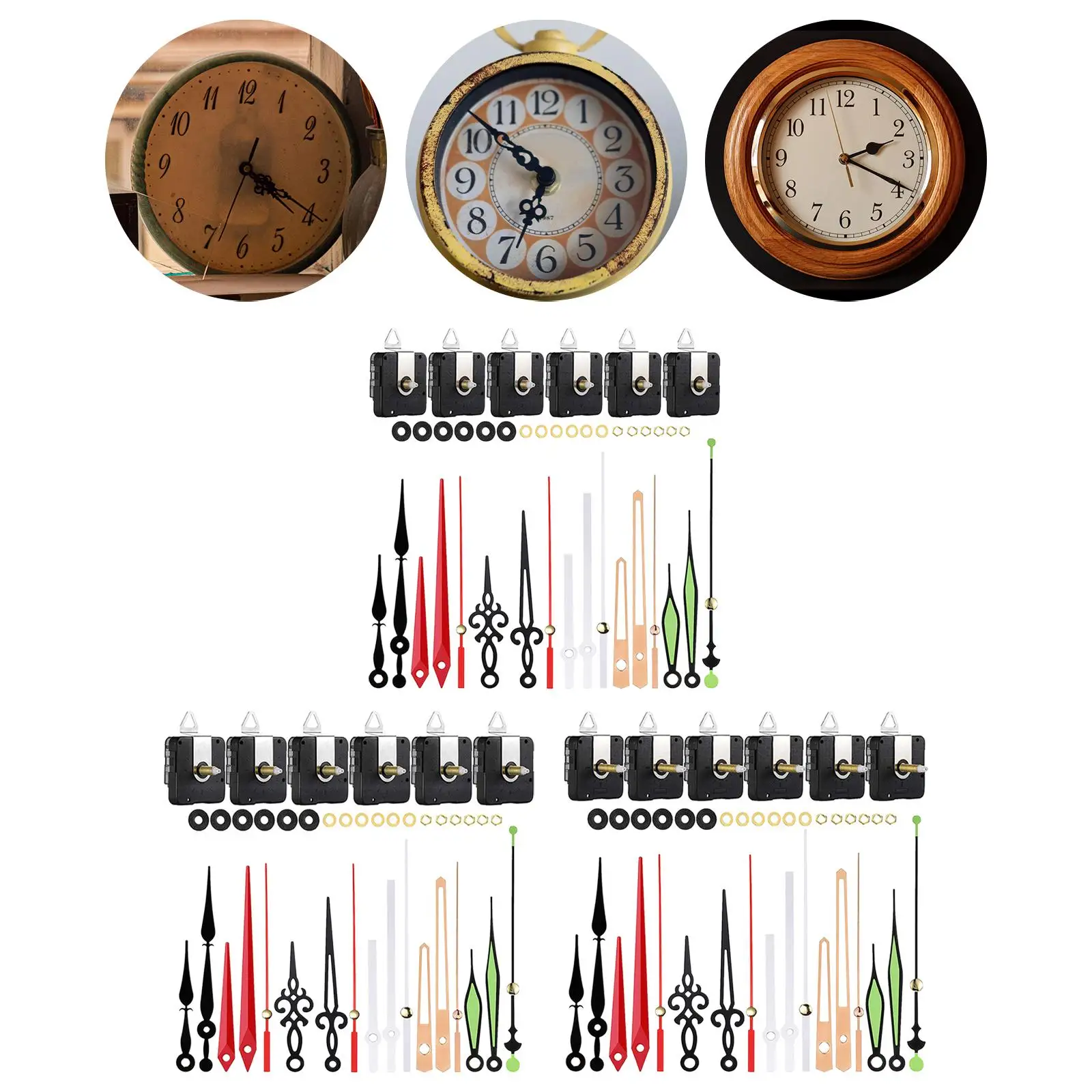 6Set DIY Wall Clock Movement Mechanism Hanging Clock Mechanism for Living Room Replacement of Broken Clocks Metal Wall Clocks 6Set DIY Wall Clock Movement Mechanism Hanging Clock Mechanism for Living Room Replacement of Broken Clocks Metal Wall Clocks