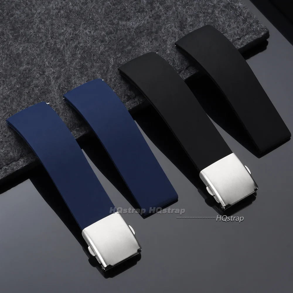 Premium Waterproof Silicone Watch Strap with Quick Release and Folding Clasp