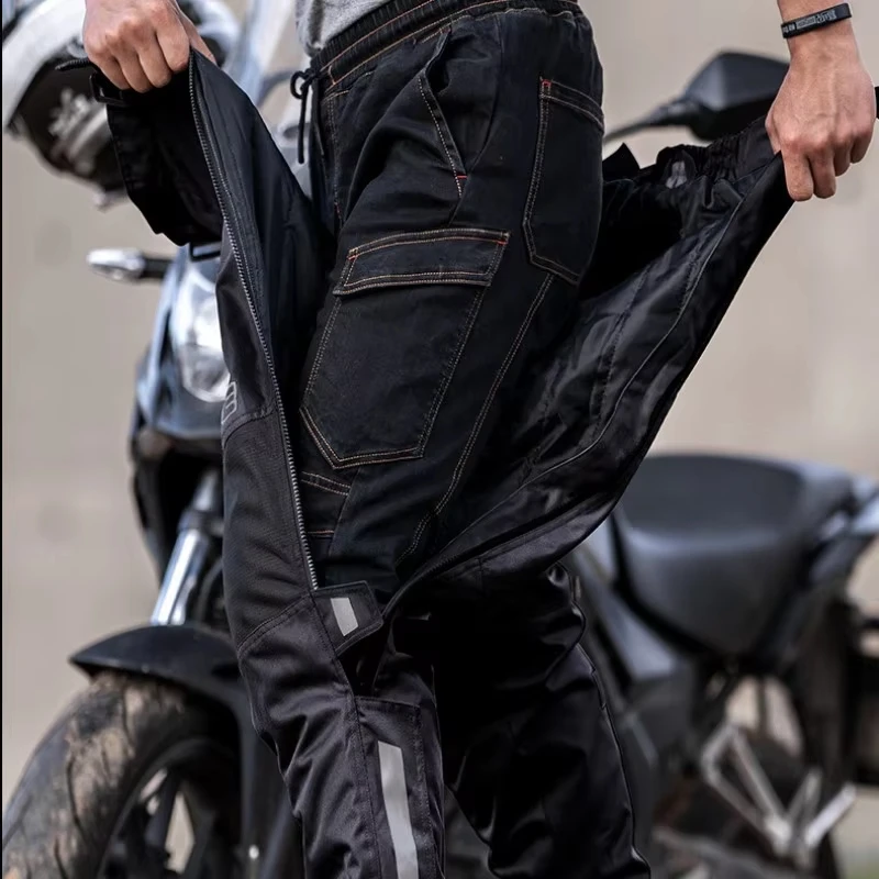 오토바이 라이딩 팬츠 겨울용 따뜻한 레이싱 퀵 릴리즈 팬츠 방풍 오토바이 라이딩 방한 퀵 릴리즈 팬츠