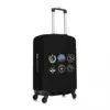 Custom Cockpit Six Dials Flight Simulator Pilot Travel Luggage Cover Dust Proof Airplane Suitcase Cover Protector Fit 18-32 Inch 2