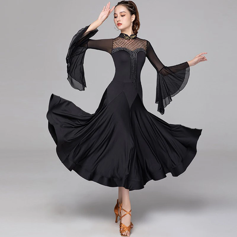 2022 NEW Ladies Modern Waltz Tango Latin Ballroom Competition Dance Dress b595