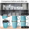 6/12Pcs Cup Holder Adjustable Stackable Coffee Mug Organizer Space Saver Kitchen Cupboard Drinkware Cup Storage Rack 2