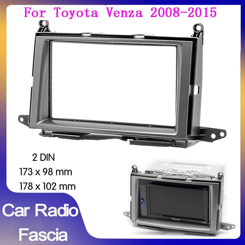 

2 DIN Автомобильная стереомагнитола, рамка, панель, отделка для Toyota venza 2008-2015, крепление для приборной панели, панель для установки CD DVD-плеера