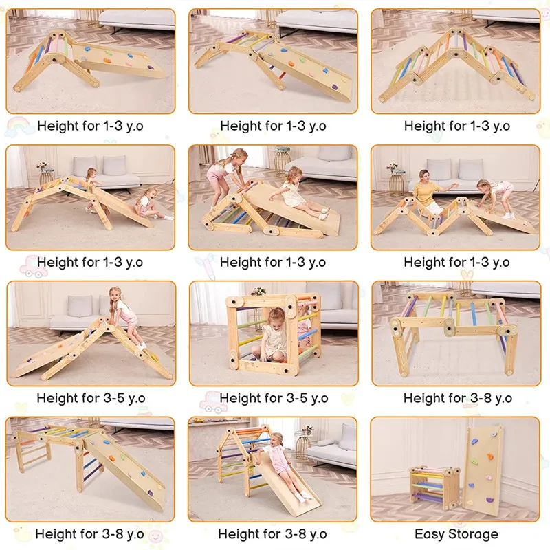 Factory Price High Quality Support Children Climbing Frame Wooden Climbing Frame For Kids
