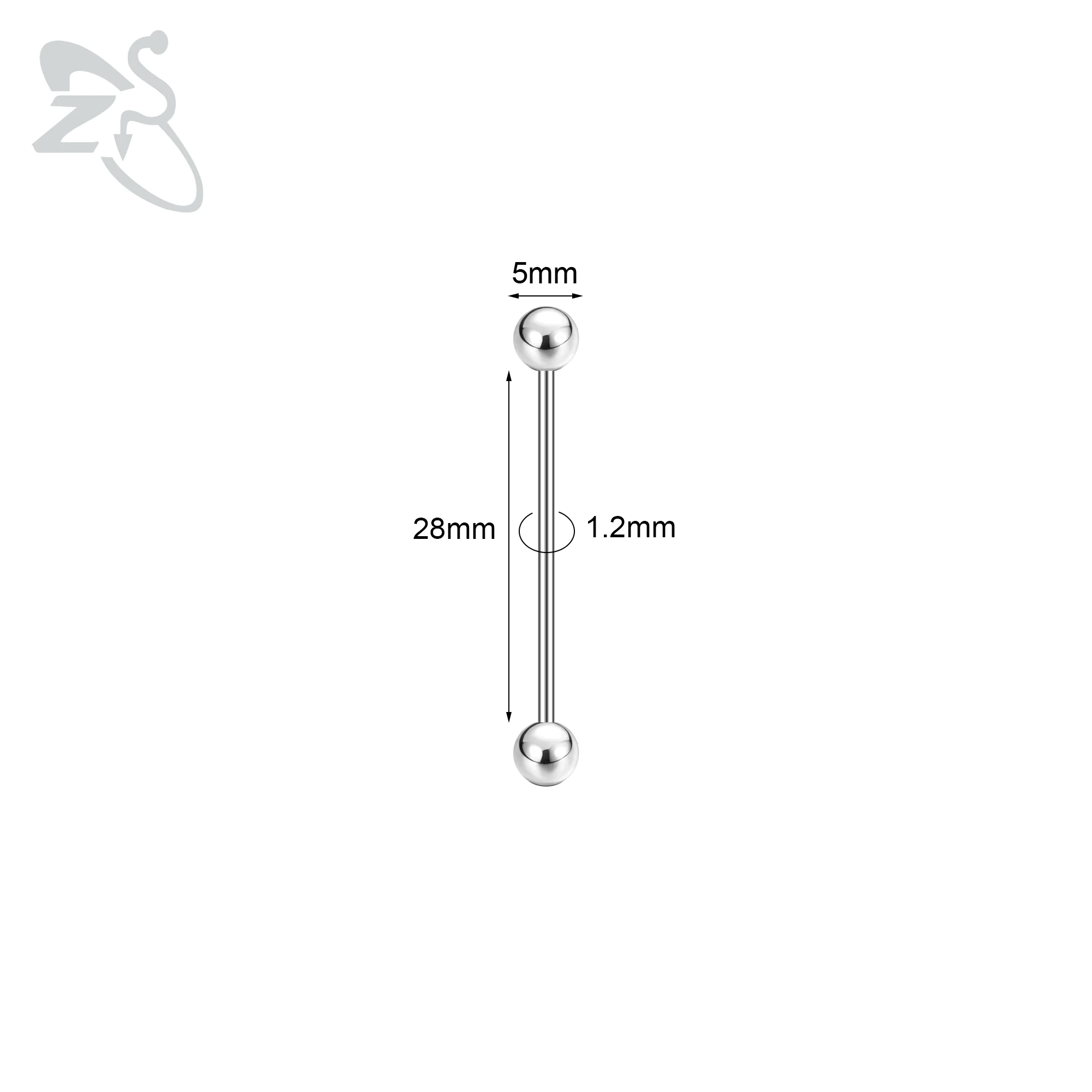 Elegant 316L Surgical Steel Spike Barbell Earrings