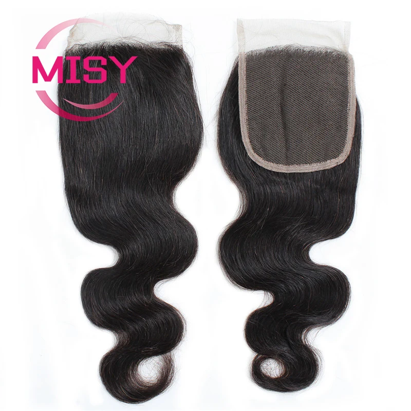 

4x4 13x4 Transparent Lace Frontal Closure Brazilian Human Hair Swiss Lace Body Wave Closure Pre Plucked With Baby Hair