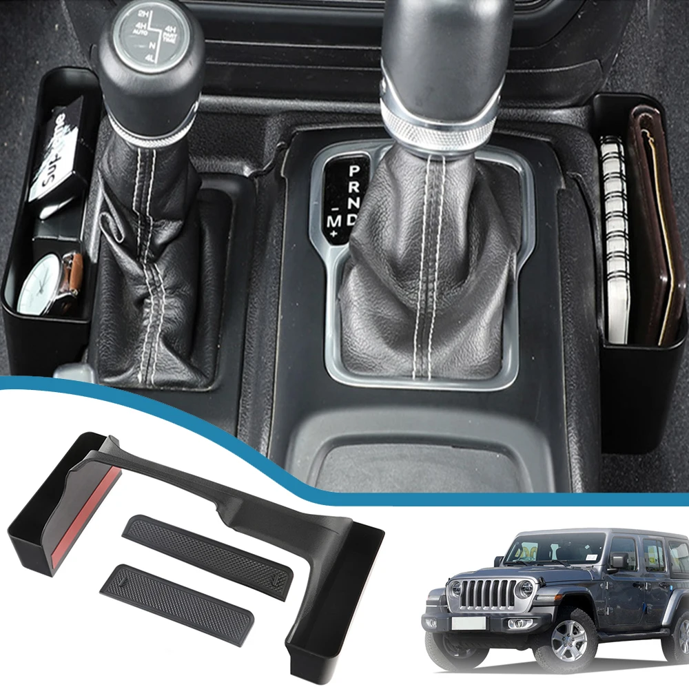 Gear Shift Storage Box Stowing Tidying for Jeep Wrangler JL Rubicon Sport Sahara Gladiator JT 2018-2023 Car Interior Accessories