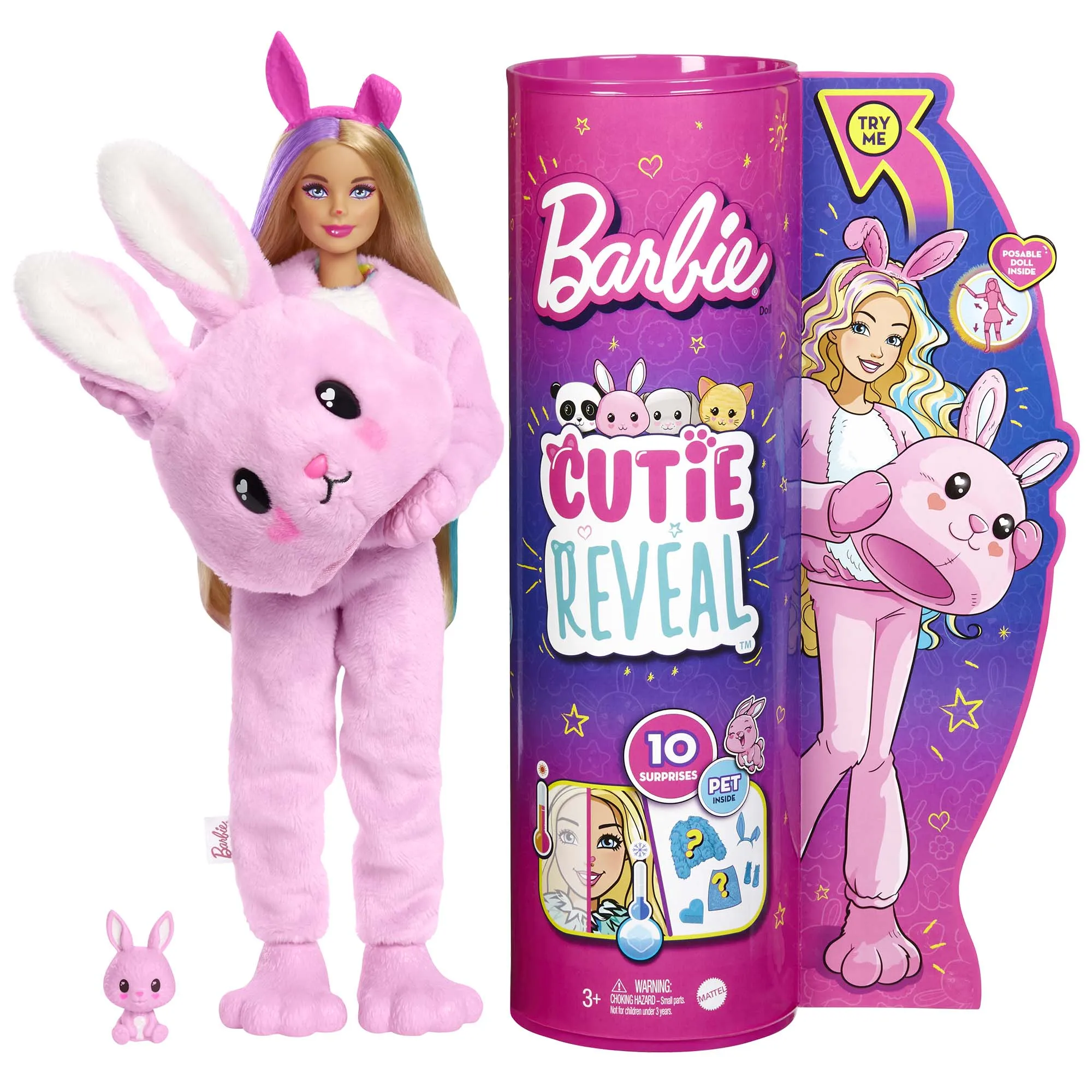 Barbie Cutie Reveal Series 2 dolls: Bear, Llama, Unicorn and Sloth 