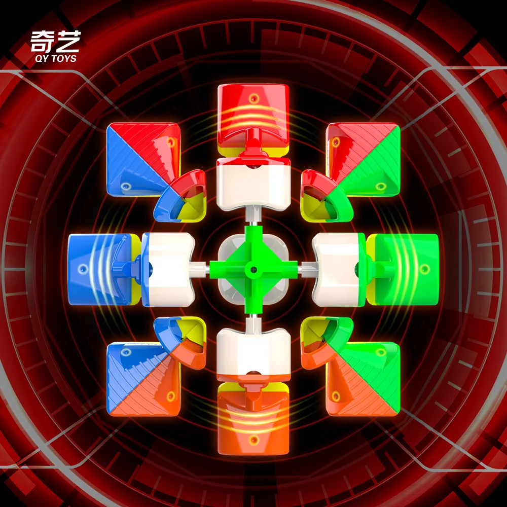 새로운 Qiyi Warrior M UV 3X3 마그네틱 매직 스피드 큐브 스티커없는 Fidget Toys Qiyi Warrior UV Cubo Magico Puzzle