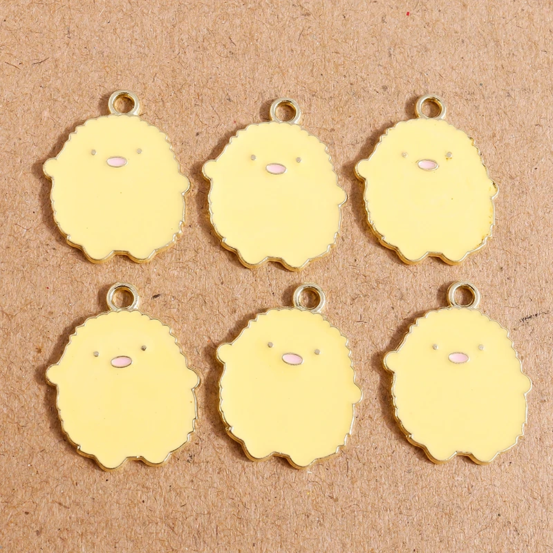 10 Stück 22x28mm Cartoon Tier Katze Charms Emaille Mond Charms Anhänger für Schmuckherstellung Frauen Niedliche Tropfen Ohrringe Halsketten Geschenke – Detail 15