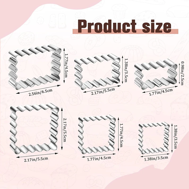 3Pcs Mini Cookie Cutter Set Stainless Steel Sugar Biscuit Veggie Cutters DIY Cookie Fondant Cake Pastry Dough Mold Baking Tool