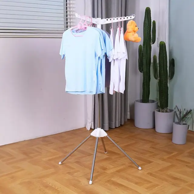 Tripod Clothes Drying Rack Portable Space Saving HeightAdjustable