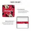 Custom Bow And Mickey Minnie Mouse Tissue Box Cover PU Leather Square Cartoon Facial Tissues Holder for Office 4