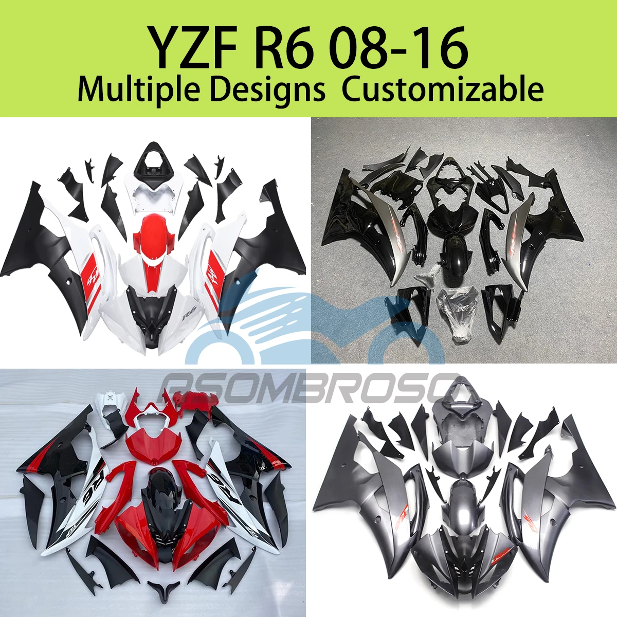 

Крутой обтекатель для YAMAHA YZF R6 08 09 10 11 12 13 14 15 16 YZFR6 2008-2016 послепродажный обтекатель из АБС-пластика для мотоцикла