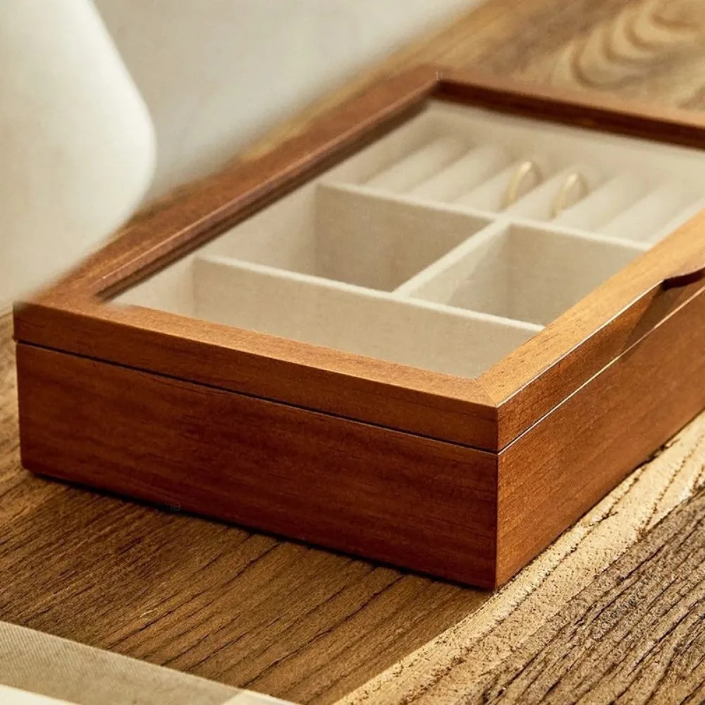 Luxury Wooden Jewelry Organizer Box for Women - Mini Multi-Functional Storage with Personalized Packaging